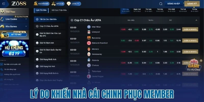 Lý do khiến nhà cái chinh phục member