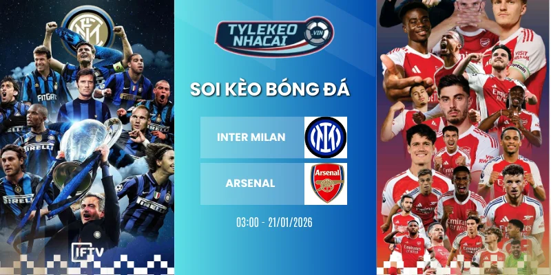 Inter Milan vs Arsenal trên BXH Champion League